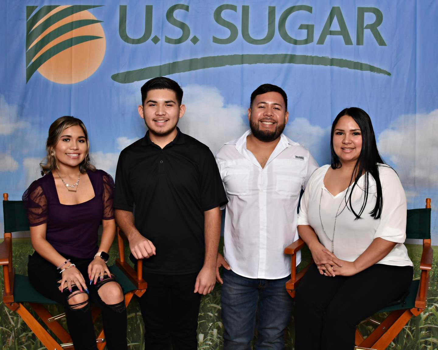 Team Leader Orlando Martinez and his family on hand for the premiere of the How America Works feature on U.S. Sugar.